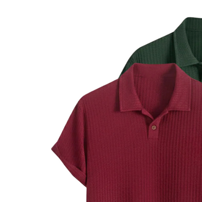 Polo in maglia strutturata Luxe (acquista 1 e ricevi 2) 