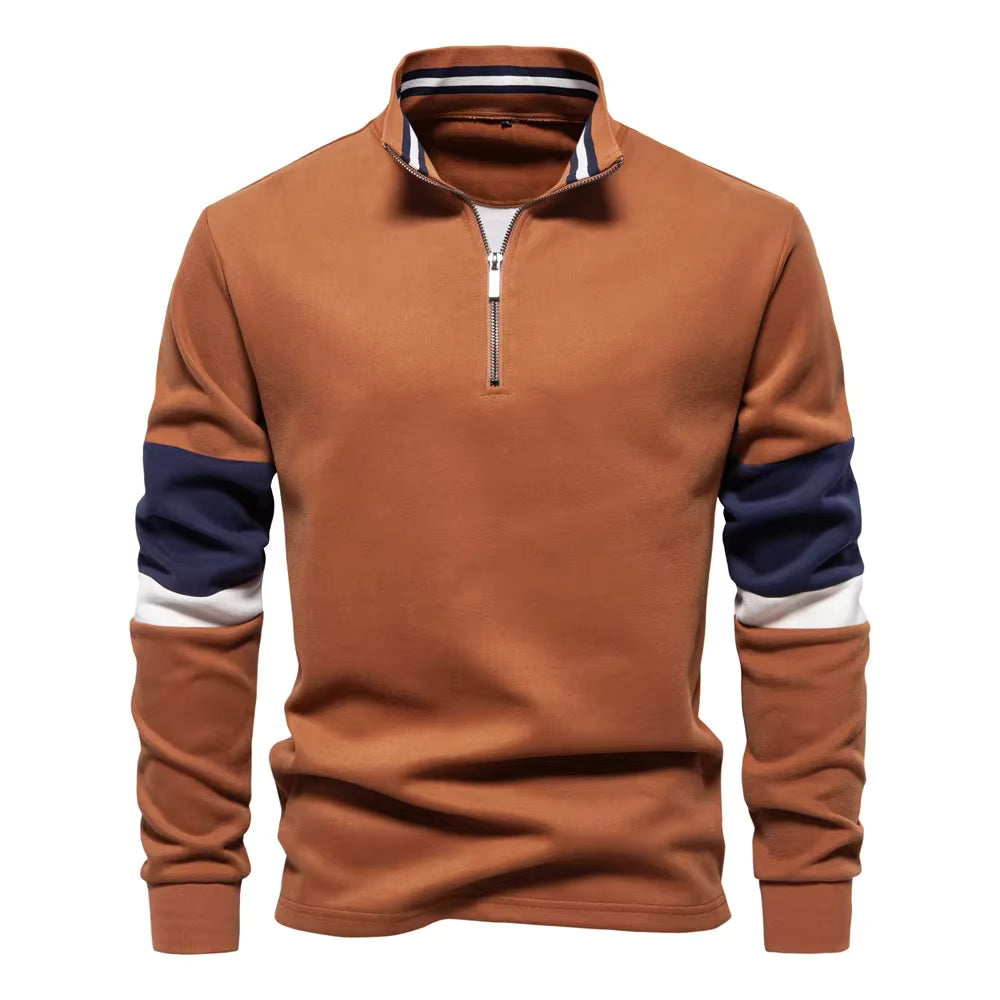 Maglione Premium con mezza zip 
