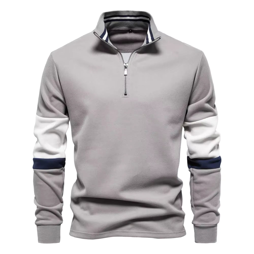 Maglione Premium con mezza zip 