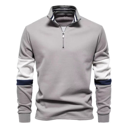 Maglione Premium con mezza zip 