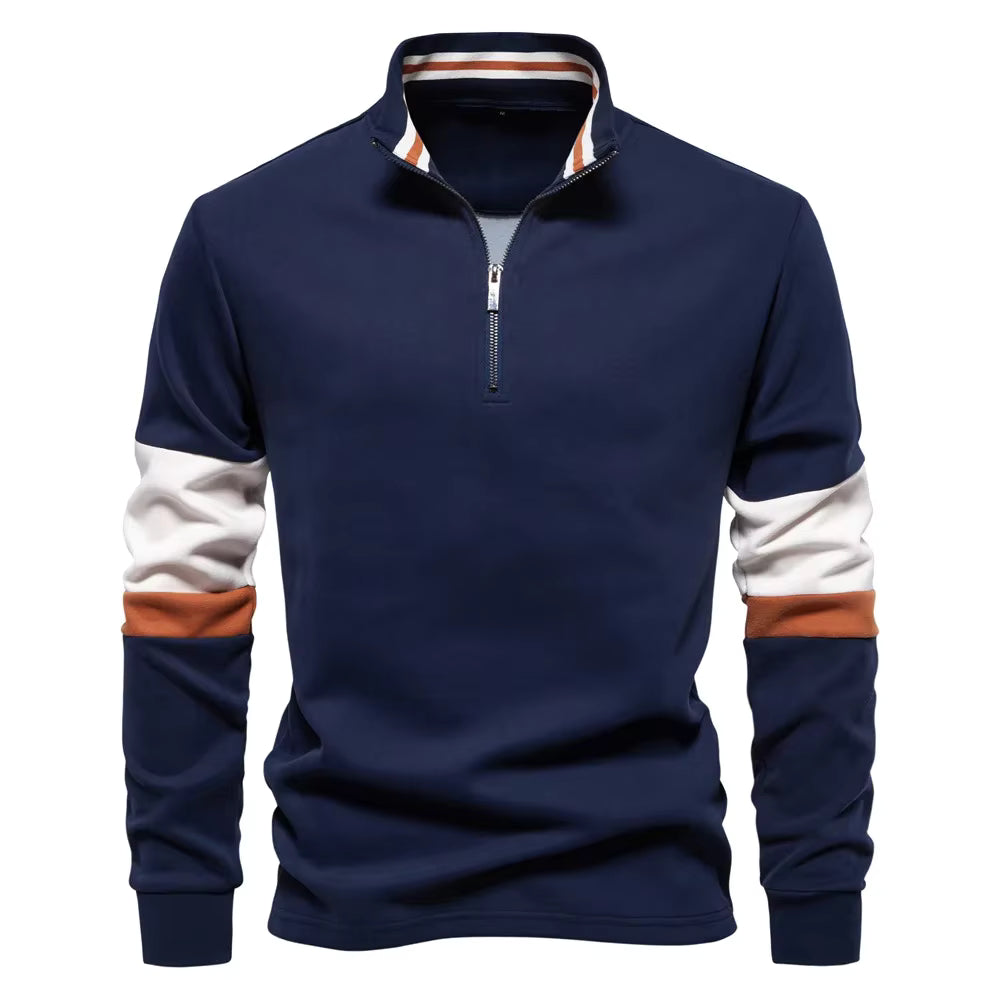 Maglione Premium con mezza zip 