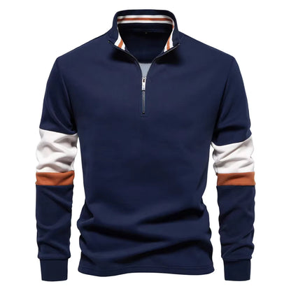 Maglione Premium con mezza zip 